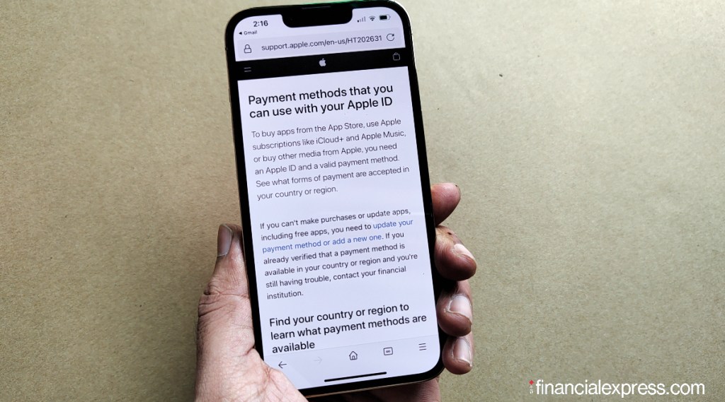 apple payments option