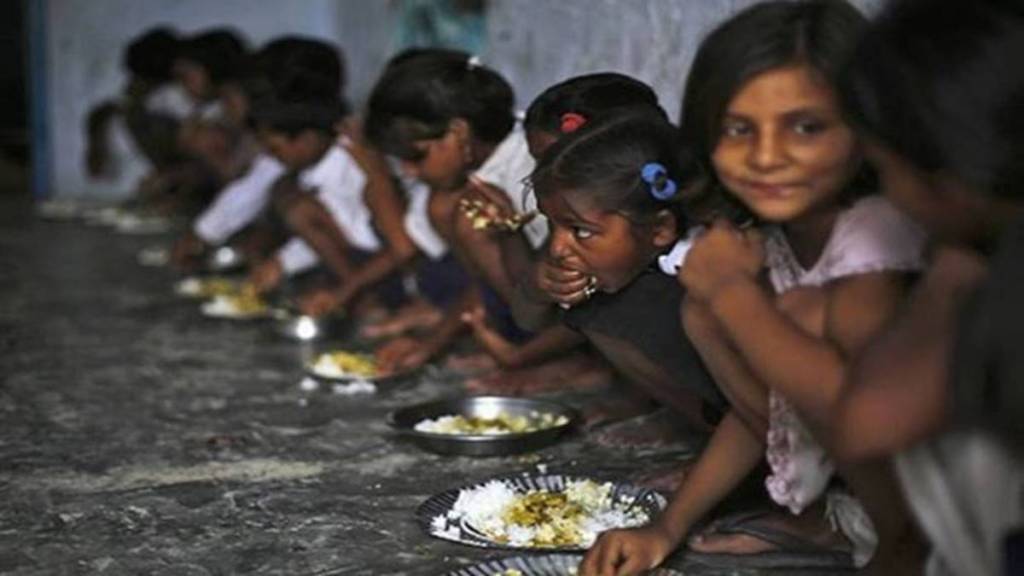 Mid-day meals were provided for school students during the Covid-19 period while schools were closed.