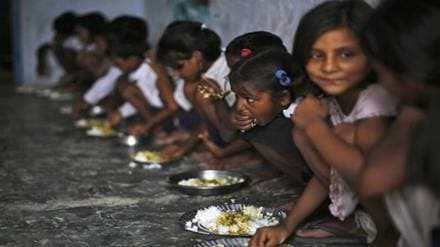 Mid-day meals were provided for school students during the Covid-19 period while schools were closed.