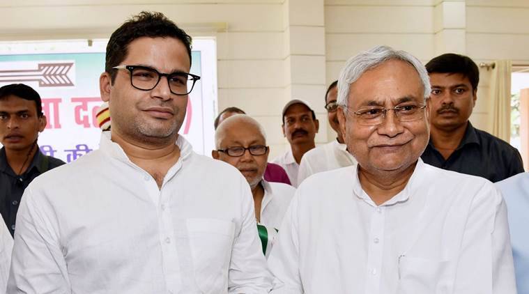 Prashant Kishor with Nitish Kumar (Indian Express file photo)