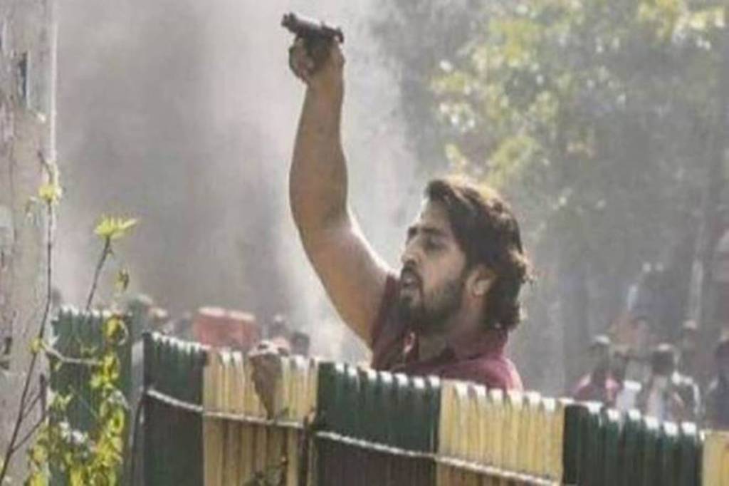 Pathan was arrested on March 3, 2020 from Uttar Pradesh's Shamli district for allegedly pointing gun at police constable Deepak Dahiya during the anti-CAA protests.  Pathan was arrested on March 3, 2020 from Uttar Pradesh's Shamli district for allegedly pointing gun at police constable Deepak Dahiya during the anti-CAA protests.
