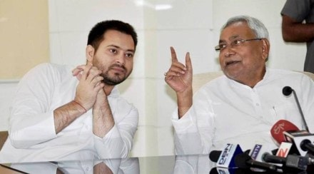 Tejashwi Yadav and Nitish Kumar. (PTI file photo)