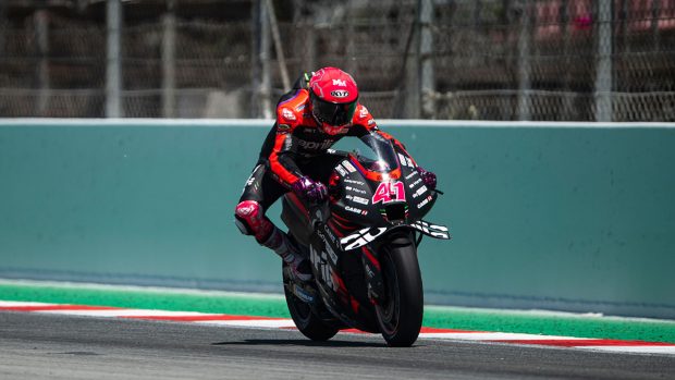 Aleix Espargaro of Aprilia Racing lost a few position due to human error