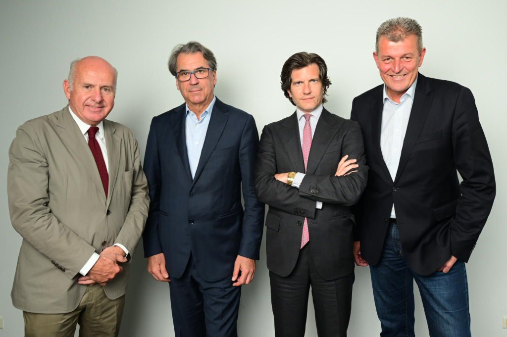 L-R: Eric de Seynes, President, Yamaha Motor Europe; Stefan Pierer, CEO, KTM; Michele Colaninno Chief Executive of Piaggio Group and Markus Schramm, Head of BMW Mottorad
