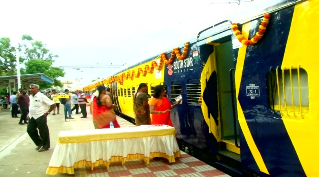 The services for this train are provided by South Star Rail. This registered company is part of Future Gaming & Hotel Services Private Limited.
