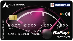 INDIANOIL AXIS BANK RuPay Credit Card, surcharge waiver, fuel, co-branded, Contactless credit card