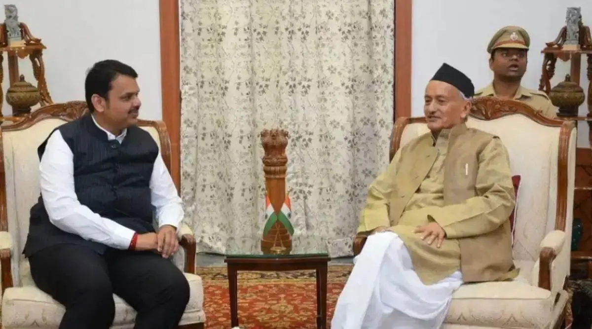 Fadnavis met the Governor after holding a meeting with BJP chief J P Nadda and Home Minister Amit Shah where he discussed the spiralling political crisis in the state. Fadnavis met the Governor after holding a meeting with BJP chief J P Nadda and Home Minister Amit Shah where he discussed the spiralling political crisis in the state.
