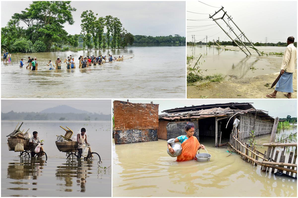 assam floods, assam floods situation, floods, assam, brahmaputra, ndrf, sdrf