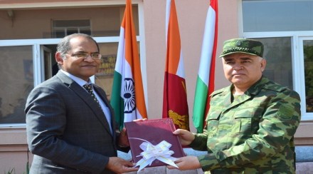 On Saturday, Ambassador of India to Tajikistan Viraj Singh handed over the ITFH to Deputy Defence Minister of Tajikistan Major General Shohiyon Abdusottor.