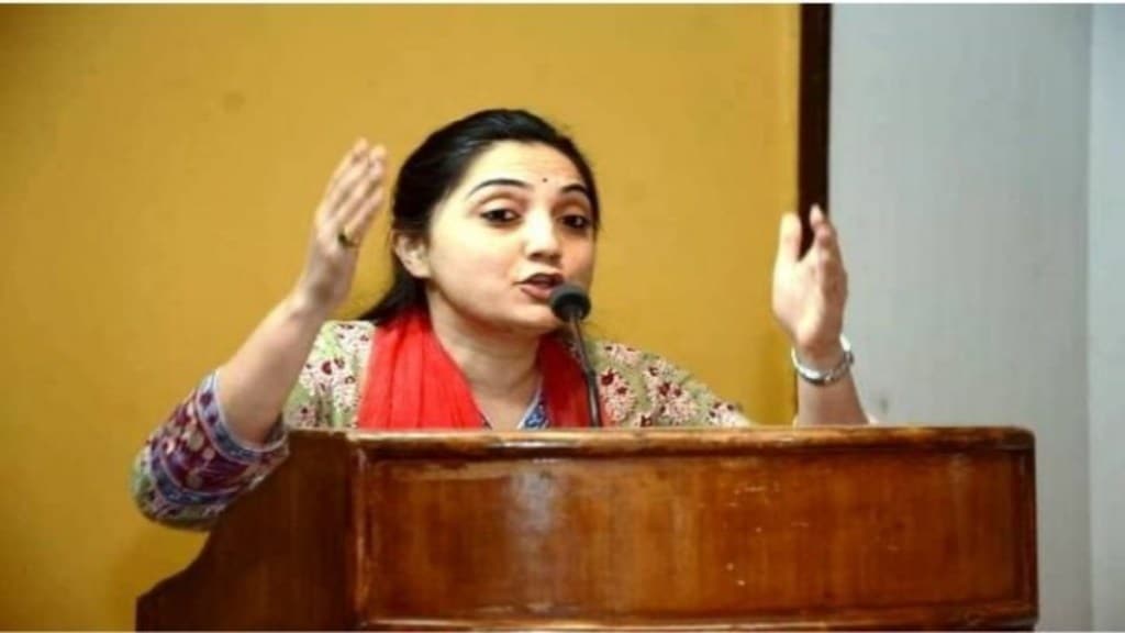 Nupur Sharma unsuccessfully contested contested the 2015 Delhi elections the 2015 Delhi elections against AAP chief Arvind Kejriwal from the New Delhi seat. Nupur Sharma unsuccessfully contested contested the 2015 Delhi elections the 2015 Delhi elections against AAP chief Arvind Kejriwal from the New Delhi seat.