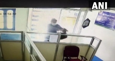 Bank Manager shot dead in Kashmir's Kulgam. (Screengrab from ANI Twitter video) Bank Manager shot dead in Kashmir's Kulgam. (Screengrab from ANI Twitter video)
