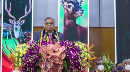 Addressing the 59th convocation ceremony at IIT-Madras where he was the chief guest, Chandrasekaran said: “It is clear that it is going to be a digital world and a digital economy.” (image: IIT Madras Twitter) Addressing the 59th convocation ceremony at IIT-Madras where he was the chief guest, Chandrasekaran said: “It is clear that it is going to be a digital world and a digital economy.” (image: IIT Madras Twitter)