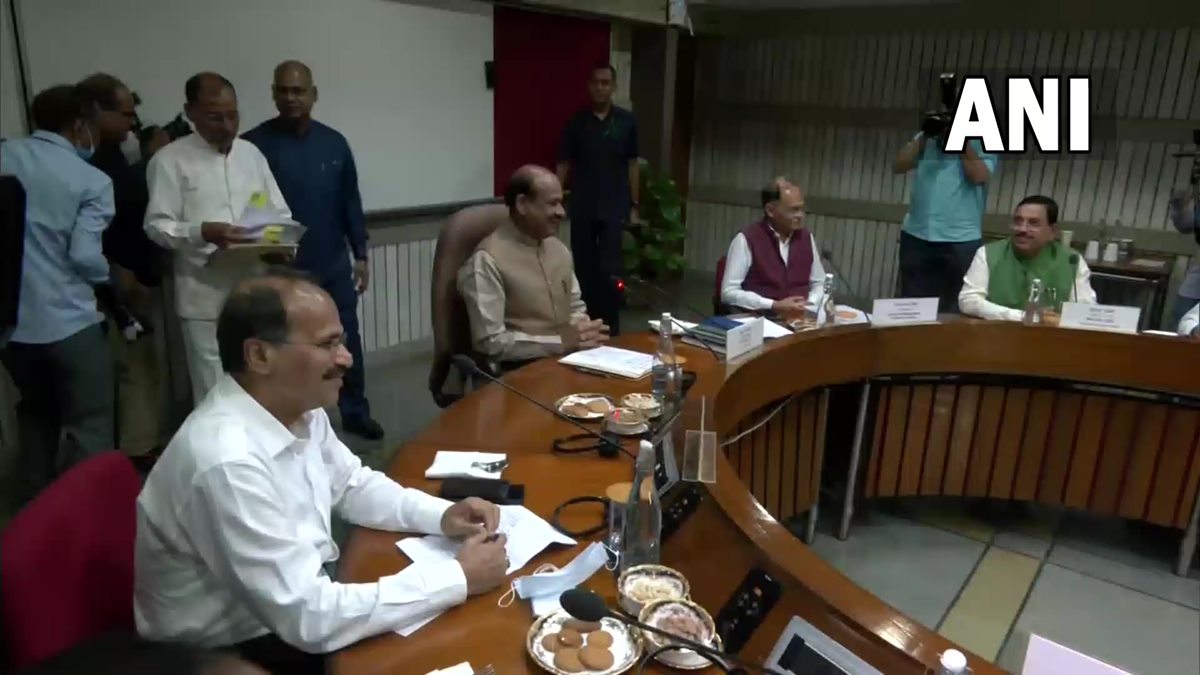 The meeting was held at Parliament premises in the evening and was attended by floor leaders of several political parties. (ANI Image)
