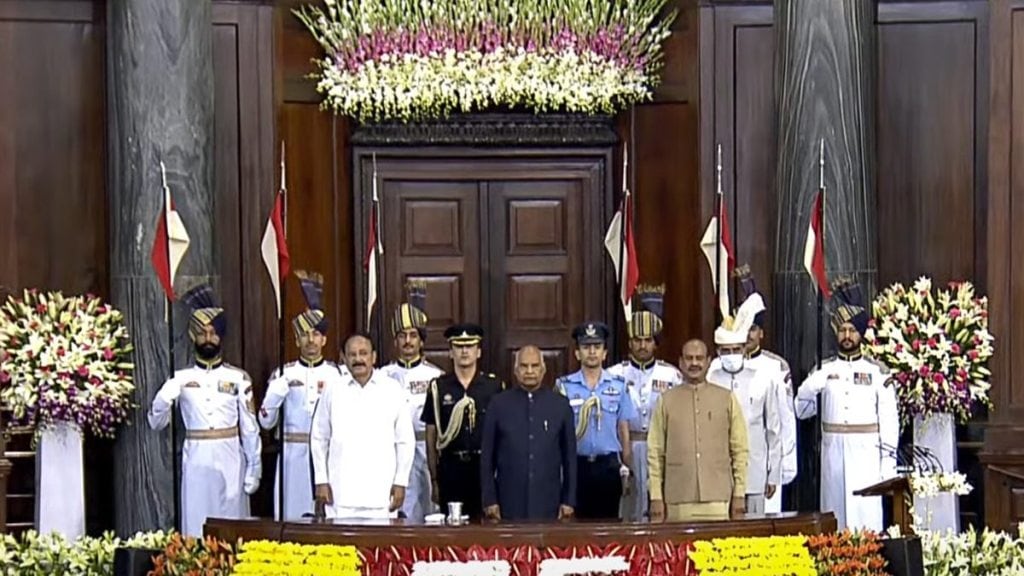 In farewell speech, President Ram Nath Kovind asks parties to rise above partisan politics in national interest In farewell speech, President Ram Nath Kovind asks parties to rise above partisan politics in national interest