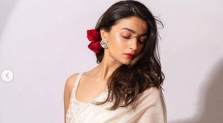 Alia was shooting some action sequences for her upcoming film.