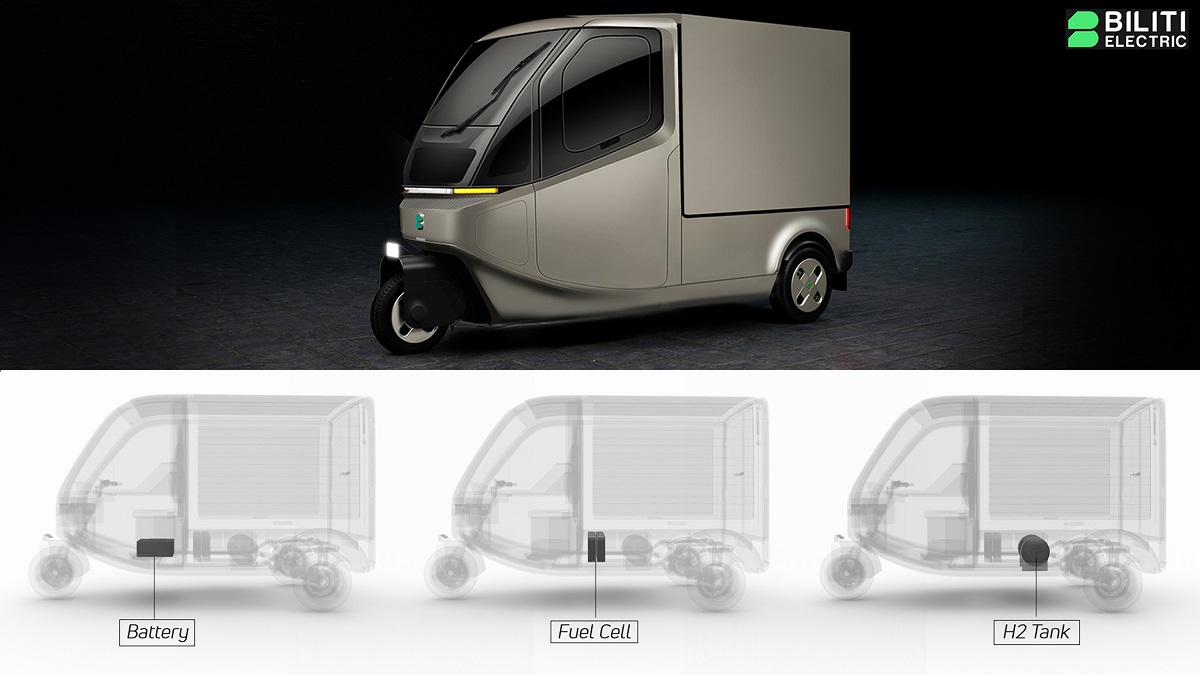 Biliti Electric unveils hydrogen fuel cell powered three-wheeler Biliti Electric unveils hydrogen fuel cell powered three-wheeler