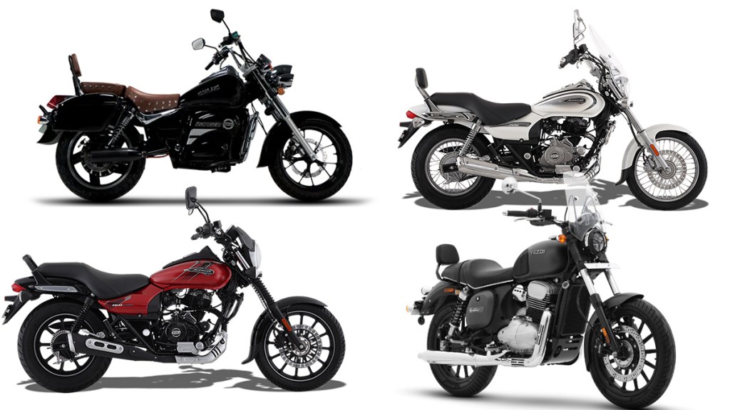 Bajaj Avenger Street 160, Bajaj Avenger Cruise 220, Komaki Ranger & Yezdi Roadster