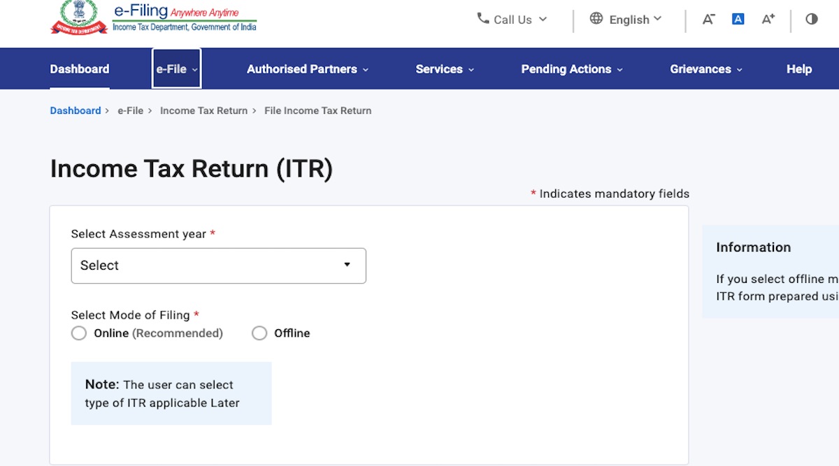 Income Tax Return filing 2022