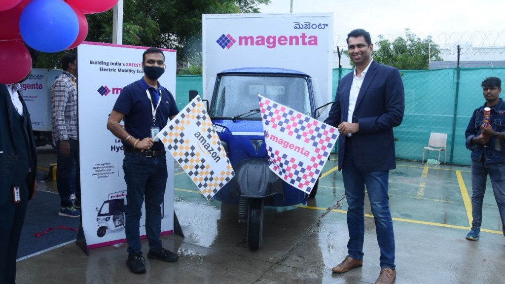 Magenta Mobility has partnered with Amazon India to deploy two and four-wheeler electric vehicles in its fleet in Hyderabad. Amazon India will include a total of 10,000 EVs in its delivery fleet by 2025.