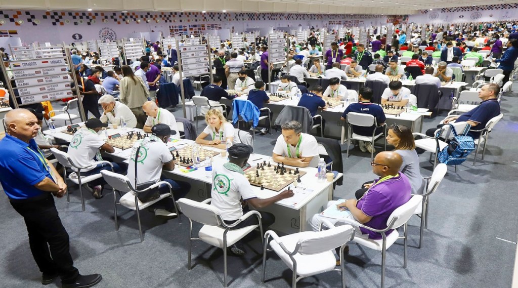 Players at the 44th Chess Olympiad in Mamallapuram, Chennai. (PTI) 
