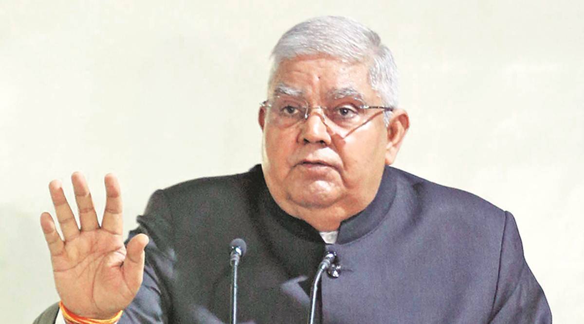 Hailing from Rajasthan's Jhunjhunu, Dhankar tasted his first poll victory back in 1989 when he was elected as Janata Dal's Lok Sabha MP from Jhunjhunu.(File Photo) Hailing from Rajasthan's Jhunjhunu, Dhankar tasted his first poll victory back in 1989 when he was elected as Janata Dal's Lok Sabha MP from Jhunjhunu.(File Photo)