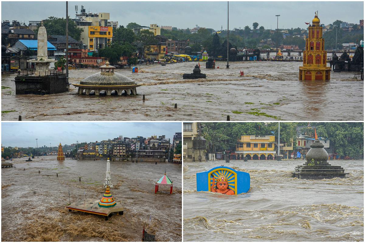 maharashtra rain, nashik rain, monsoon, monsoon rainfall, mumbai rains, heavy rainfall, godavari river, nashik temples