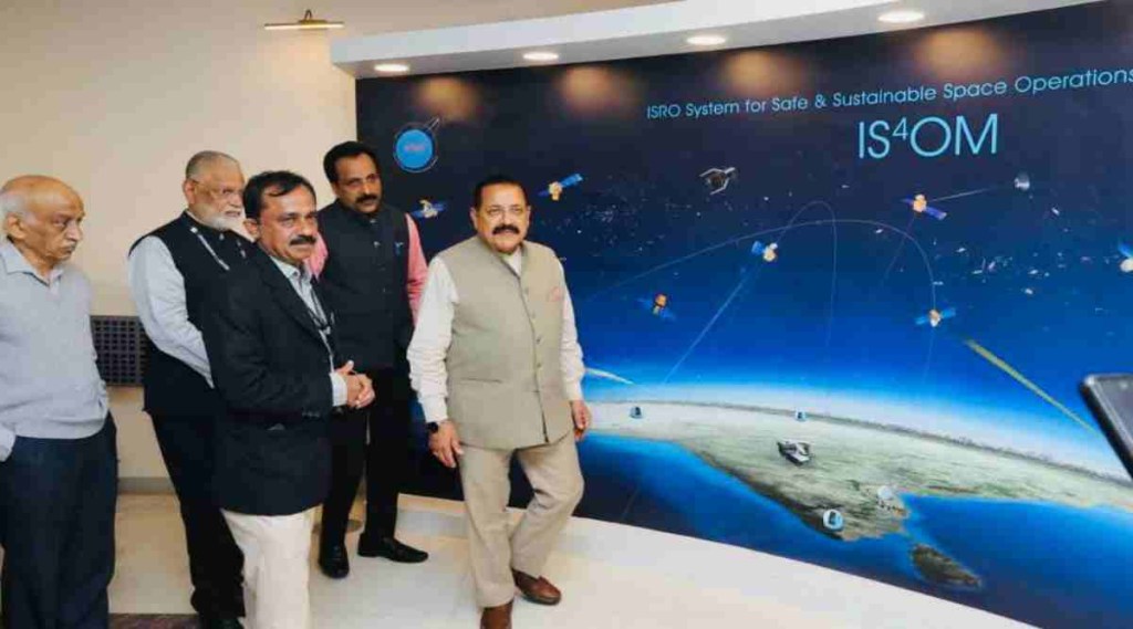 Jitendra Singh, the Union Minister of Science and Technology at the inauguration of the ISRO System for Safe and Sustainable Operation" (IS4OM)