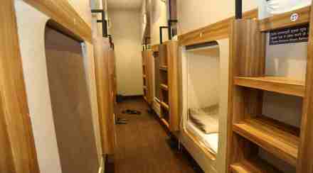 The Indian Railways' first sleeping pod facility was opened on November 17, 2021, at the Western Railway's Mumbai Central station. 