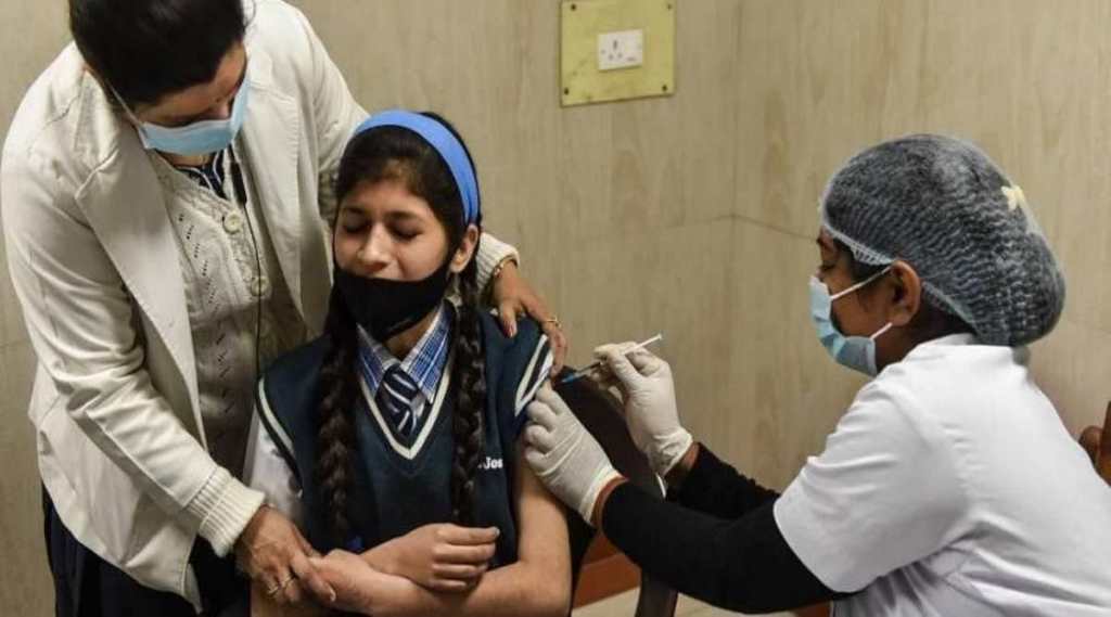 Covid vaccination in progress