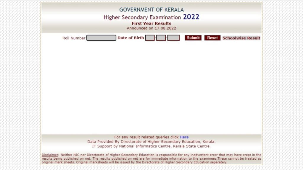 DHSE Kerala plus one results 2022