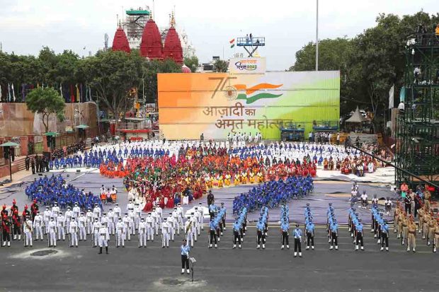 Glimpses of dress rehearsal of the upcoming Independence Day Celebrations at Red Fort in Delhi on August 11, 2022.Photo Credit: Ministry of Defence
