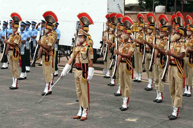 Glimpses of dress rehearsal of the upcoming Independence Day Celebrations at Red Fort in Delhi on August 11, 2022. Photo Credit: Ministry of Defence