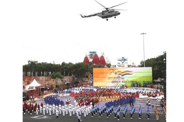 Glimpses of dress rehearsal of the upcoming Independence Day Celebrations at Red Fort in Delhi on August 11, 2022. Photo Credit: Ministry of Defence