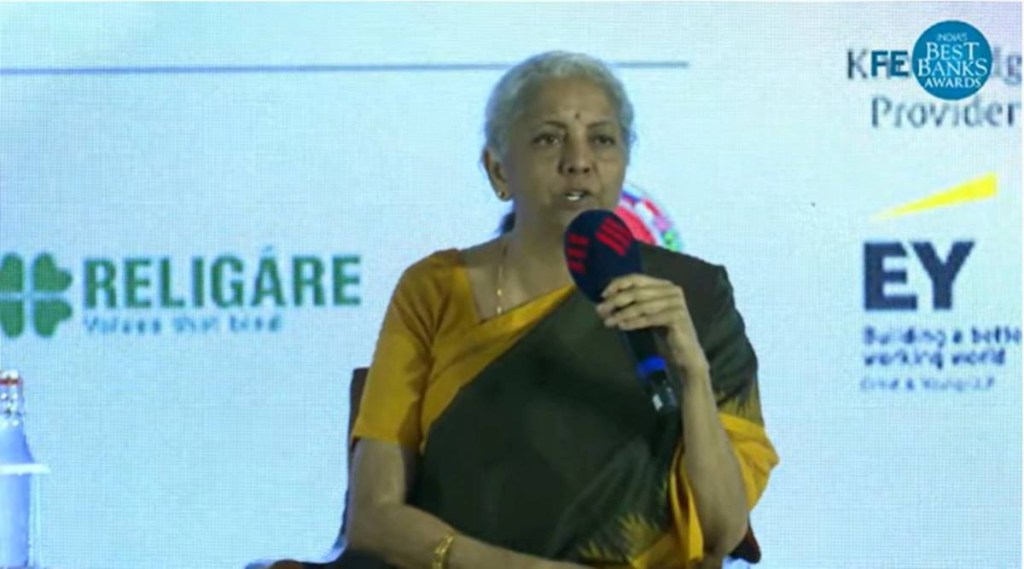 FM Sitharaman at FE best banks awards