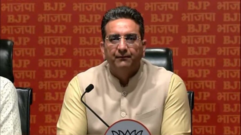 Gaurav Bhatia at the press conference. (Photo: BJP/Twitter)