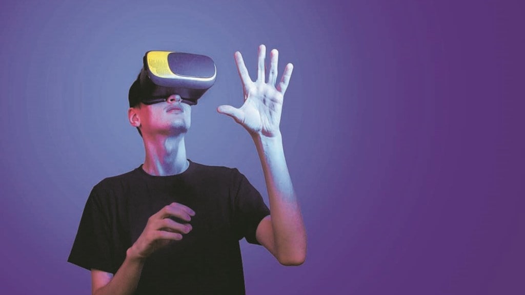 While VR immerses a user into virtual world, AR layers virtual objects onto the physical world.