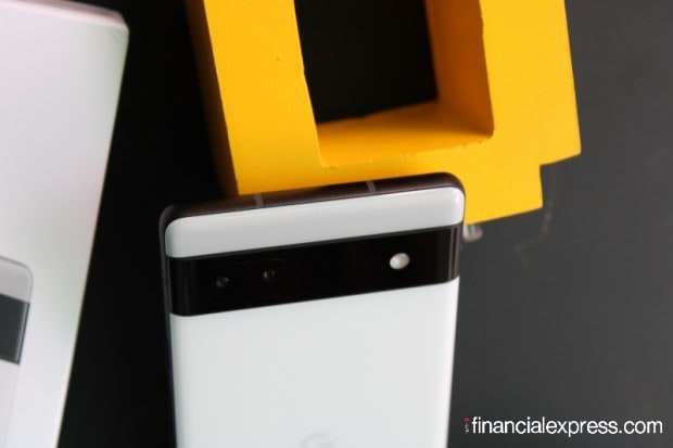 On the back, the Pixel 6a has a dual camera setup which is a combination of a 12.2 MP main (f1.7 dual-pixel with optical image stabilisation) and another 12MP ultrawide. Photography chops like Magic Eraser, Face Unblur, and enhanced skin tone -Real Tone- rendering in portrait shots that Google introduced with the Pixel 6 and Pixel 6 Pro are available on the Pixel 6a, too. 4K@60fps video recording is supported. You get an 8MP front camera in this phone, same as the Pixel 6. It is capable of up to 1080p@30fps video recording. (Photo credit: Saurabh Singh/Financial Express)