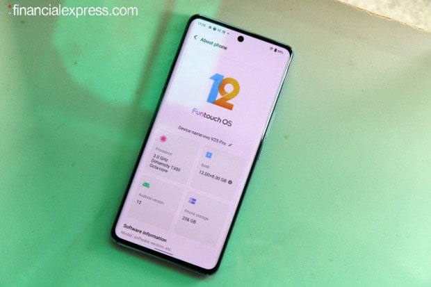 Under the hood, the V25 Pro has a MediaTek Dimensity 1300 processor, same as the OnePlus Nord 2T. The V23 Pro came with the Dimensity 1200. You get up to 12GB of RAM and up to 256GB of storage. Performance has been good so far, but more on this in our full review. (Photo credit: Saurabh Singh/Financial Express)
