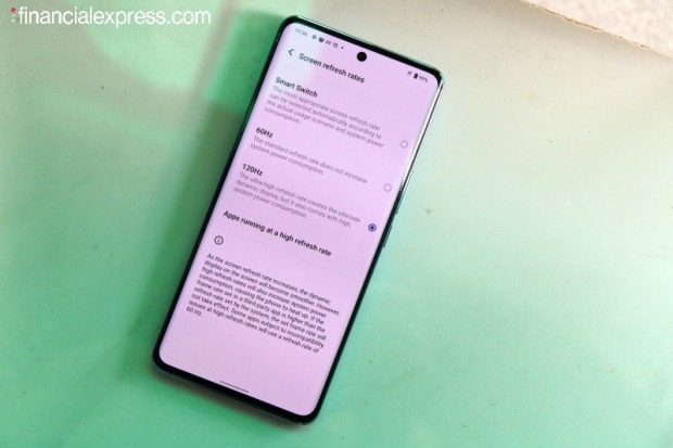 Like the V23 Pro, the V25 Pro also has a curved display but Vivo has bumped up the refresh rate to 120Hz. The V23 Pro topped out at 90Hz. Not that the V23 Pro was slow, but definitely the V25 Pro feels slicker. More specifically, the V25 Pro has a 6.56-inch AMOLED display with a 1080p resolution. There is a single hole punch cutout at the centre of this phone which is to say it has a single selfie camera. This is 32MP and it has autofocus. The V23 Pro, in comparison, came with dual selfie shooters inside a wide notch. (Photo credit: Saurabh Singh/Financial Express)