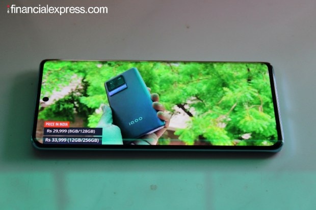 Software-wise, you get Funtouch OS 12 based on Android 12. (Photo credit: Saurabh Singh/Financial Express)