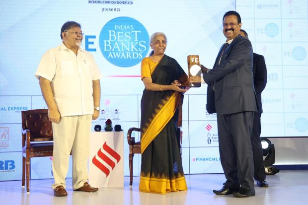 The Public Sector Bank category winner is Imran Amin Siddiqui, Executive Director of Indian Bank(Express Photo team)