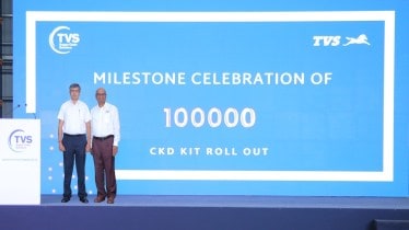L-R - Mr.L-R - Mr. K N Radhakrishnan, Director and CEO, TVS Motor and Mr. Ravi Vi