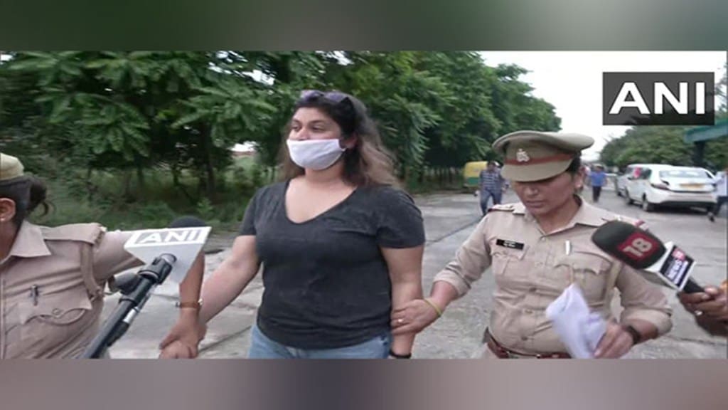 The accused woman taken by police. (Photo: ANI) The accused woman taken by police. (Photo: ANI)