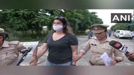 The accused woman taken by police. (Photo: ANI)