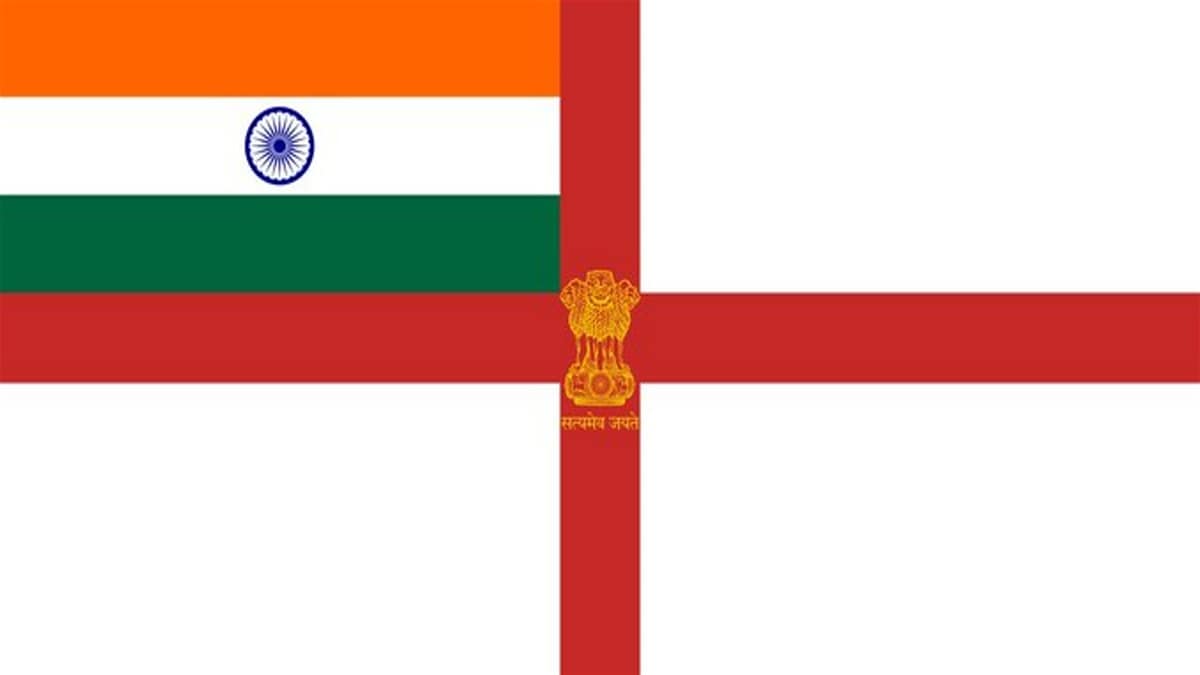 New ensign for Indian Navy