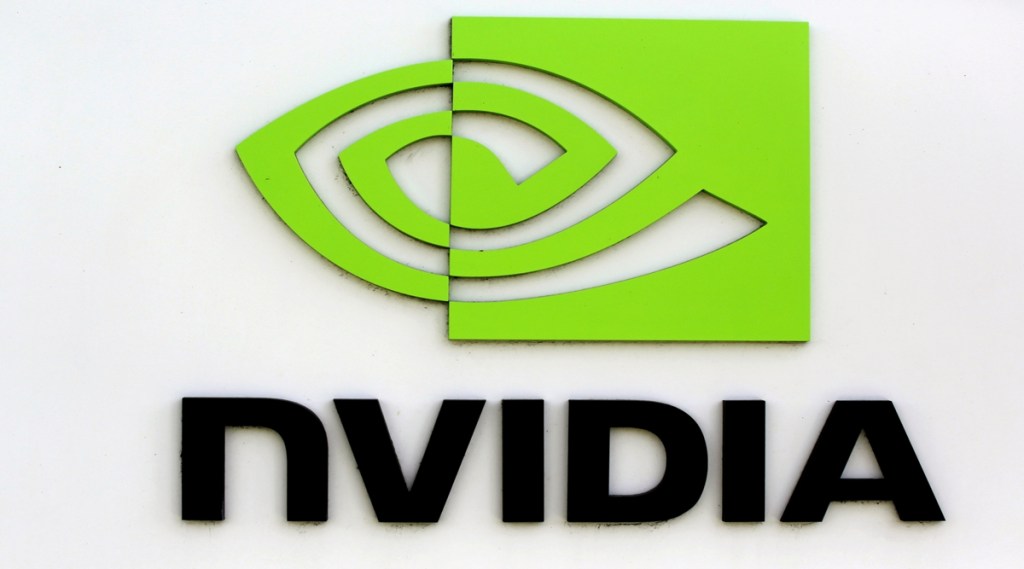 FILE PHOTO: The logo of technology company Nvidia at its headquarters in Santa Clara, California February 11, 2015. REUTERS/Robert Galbraith