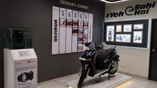 A new Okinawa Galaxy Showroom opens in Ahmedabad