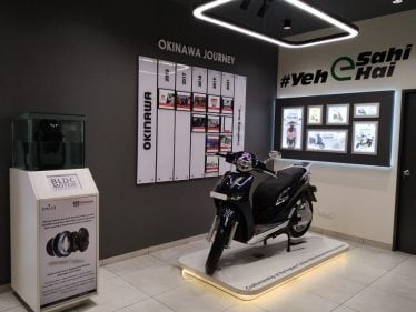 A new Okinawa Galaxy Showroom opens in Ahmedabad