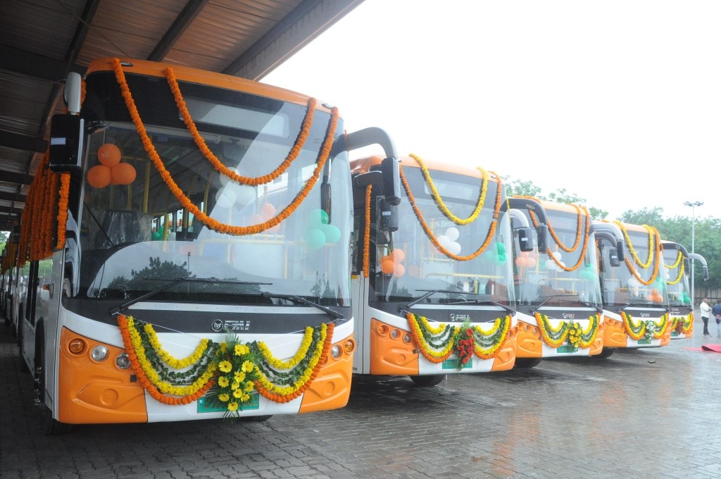 PMI electric buses depot, Electric buses