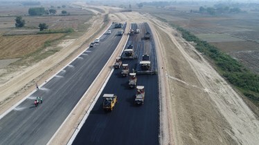 Volvo CE equipment used for road construction. 